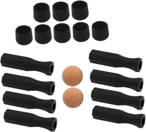 misppro Foosball Table Handles 18Pcs Set Standard Lightweight Mini Table Football Game Replacement Rod End Caps- Orange Ball