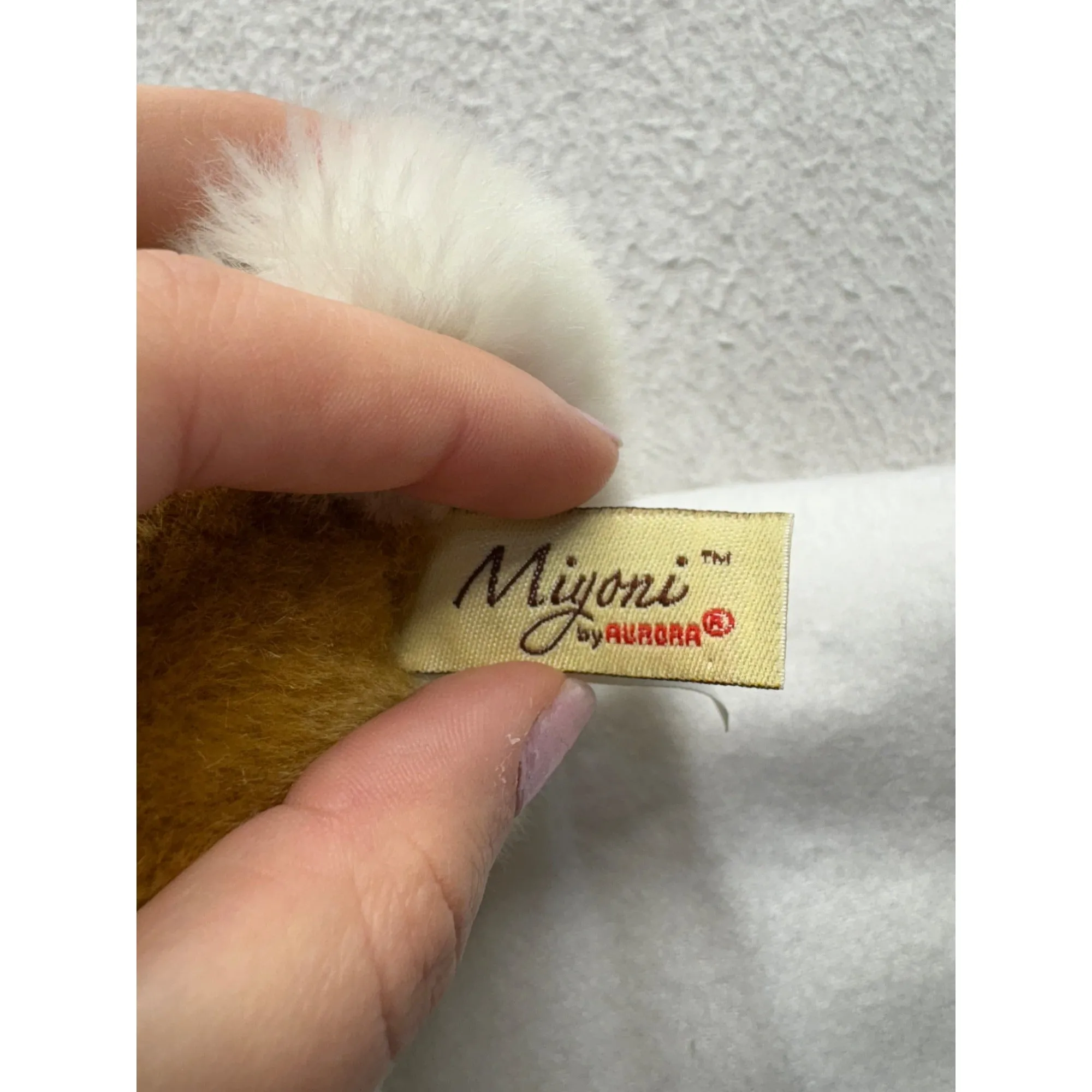 Miyoni Aurora Plush Brown & White Bunny Rabbit #7647