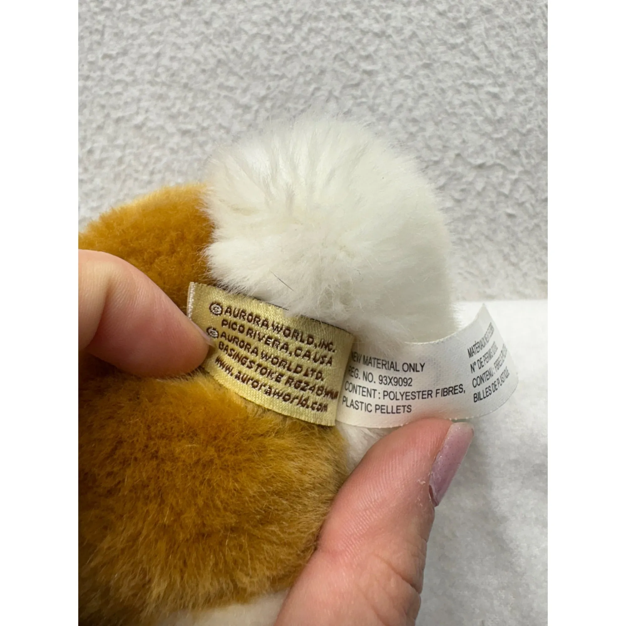 Miyoni Aurora Plush Brown & White Bunny Rabbit #7647