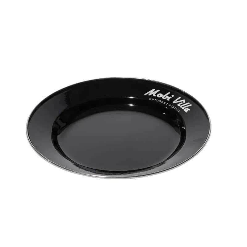 Mobi Garden Huan Yan Enamel Plate Large - Black