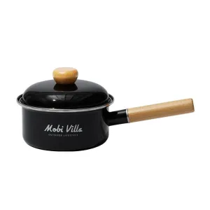 Mobi Garden Huan Yan Enamel Saucepan - Black