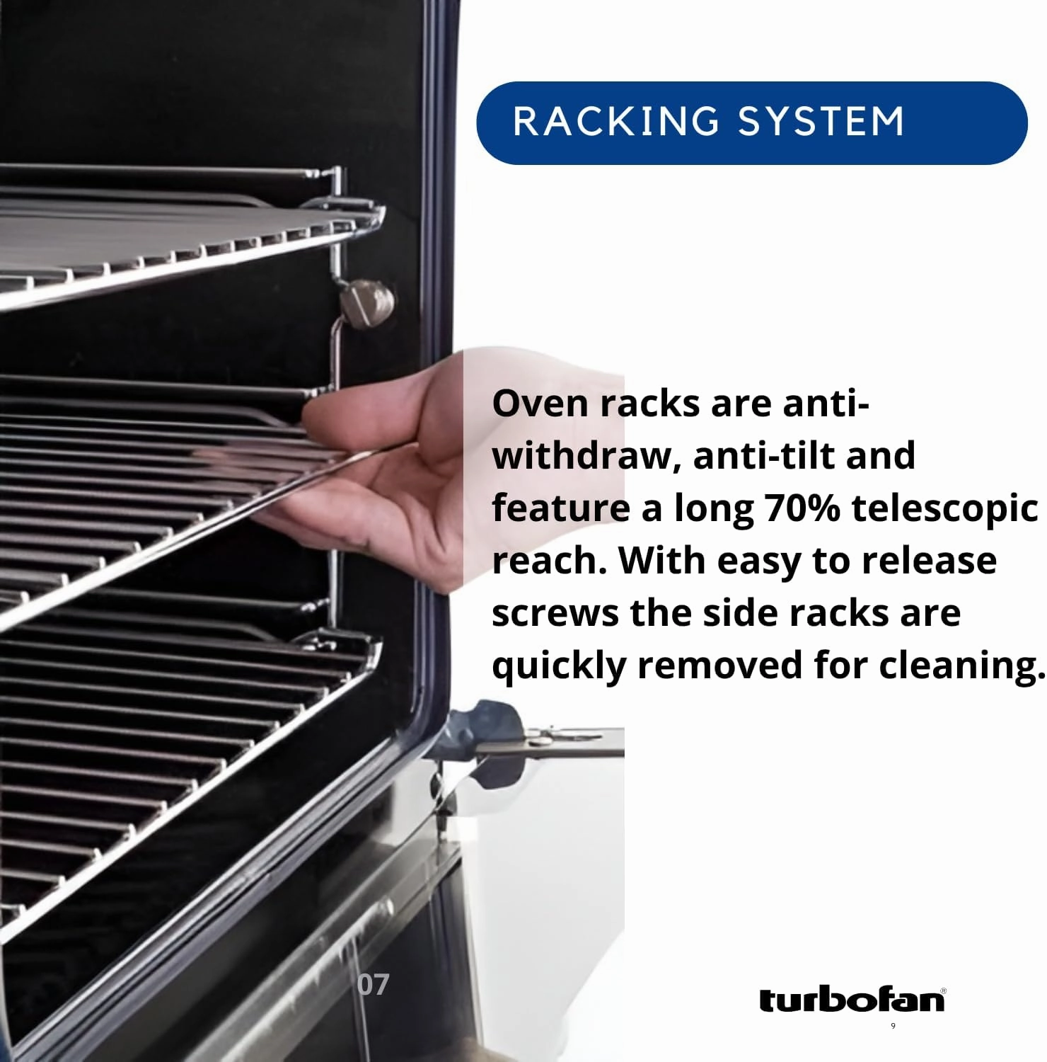 Moffat Turbofan Full Size Countertop Electric Convection Oven - Manual Control, Single Deck, 220-240v/50/60/1ph