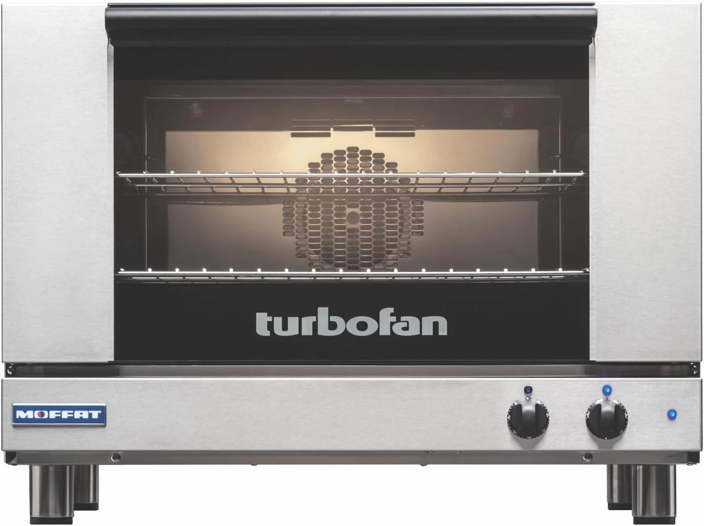 Moffat Turbofan Full Size Countertop Electric Convection Oven - Manual Control, Single Deck, 220-240v/50/60/1ph