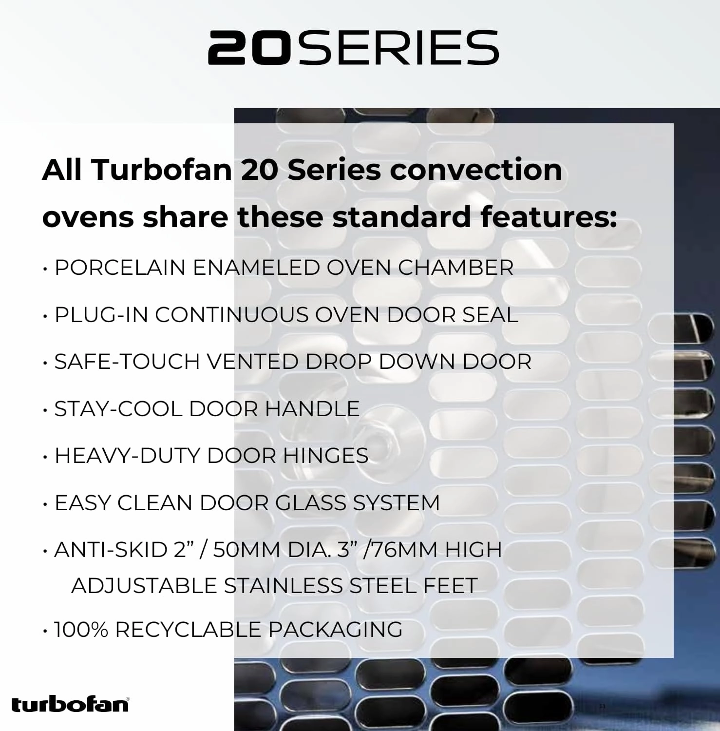 Moffat Turbofan Full Size Countertop Electric Convection Oven - Manual Control, Single Deck, 220-240v/50/60/1ph
