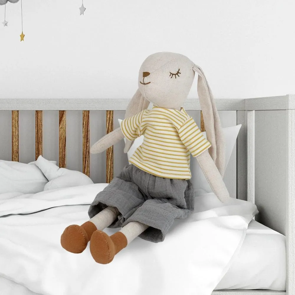MON AMI Baxtor The Bunny Stuffed Animal Doll – 15”, Rabbit Plush Animal Doll, Use as Toy or Room Decor, Easter Gift for Kids of All Ages