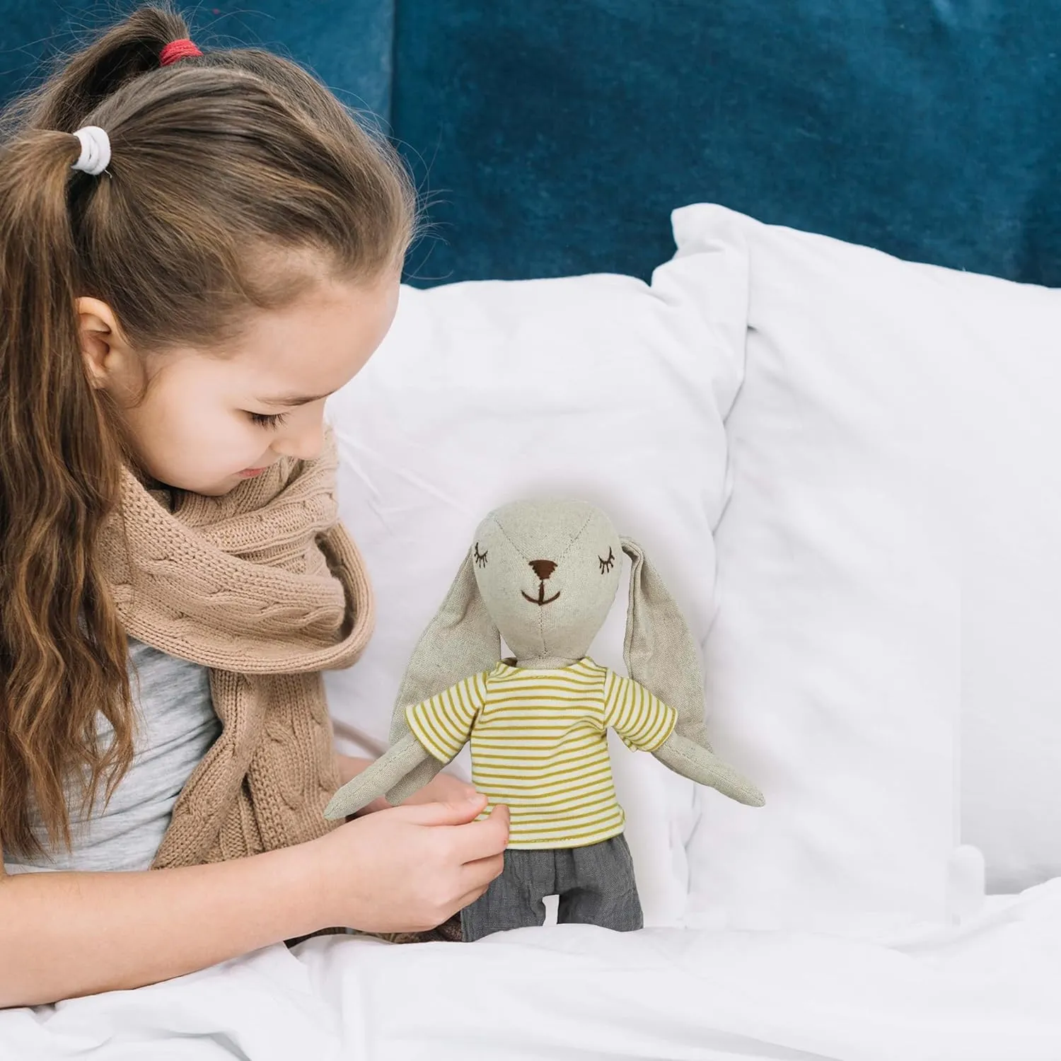 MON AMI Baxtor The Bunny Stuffed Animal Doll – 15”, Rabbit Plush Animal Doll, Use as Toy or Room Decor, Easter Gift for Kids of All Ages