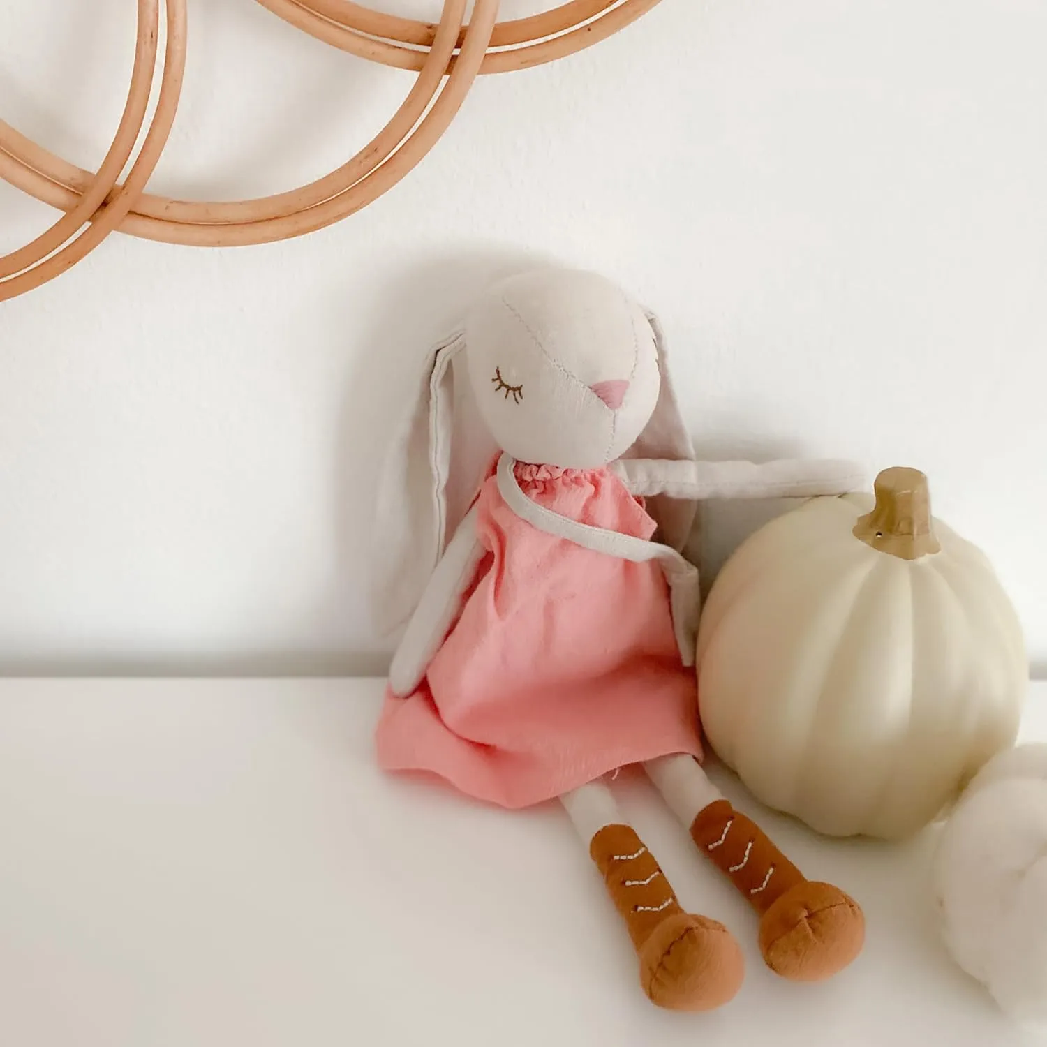 Mon Ami Hazel The Bunny Stuffed Doll - 13", Soft & Cuddly Plush Animal Doll, Use as Toy or Room Décor, Great Gift for Kids of All Ages