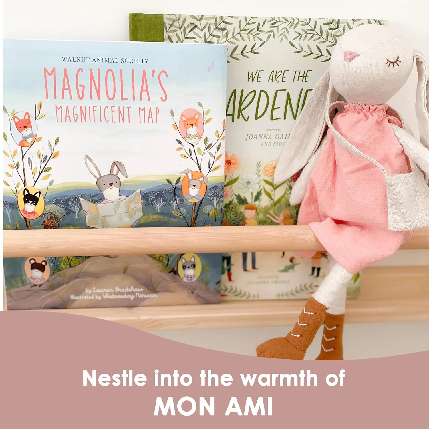 Mon Ami Hazel The Bunny Stuffed Doll - 13", Soft & Cuddly Plush Animal Doll, Use as Toy or Room Décor, Great Gift for Kids of All Ages