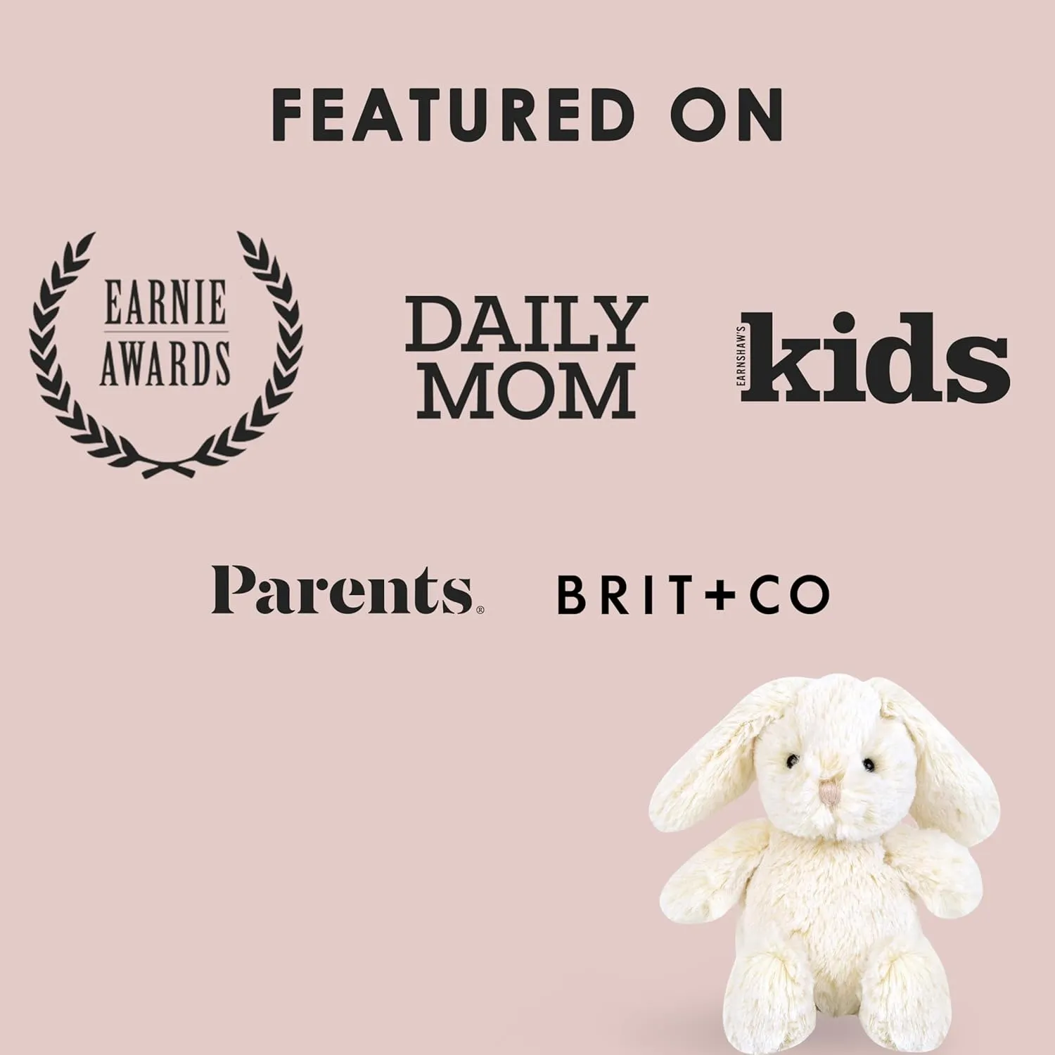 MON AMI Minnie The Bunny Plushie – 7.5” Soft and Cuddly Stuffed Animal Toy for Kids, Cute Easter or Birthday Gift, Huggable Bunny Plush for Children