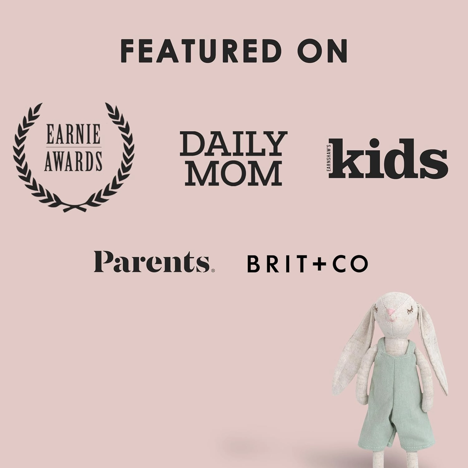MON AMI Billy The Bunny Stuffed Doll - 9", Soft & Cuddly Plush Animal Doll, Use as Toy or Room Décor, Great Gift for Kids of All Ages