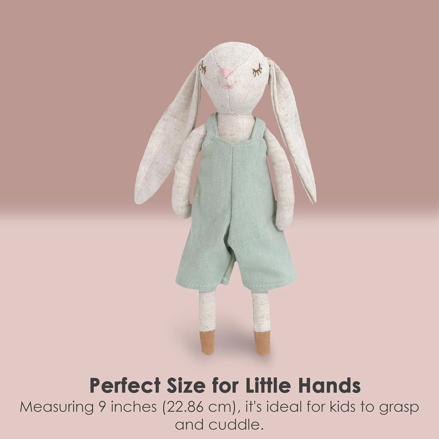 MON AMI Billy The Bunny Stuffed Doll - 9", Soft & Cuddly Plush Animal Doll, Use as Toy or Room Décor, Great Gift for Kids of All Ages
