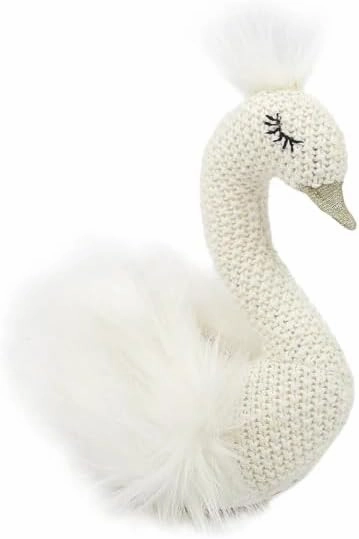 MON AMI Layla The Swan Knitted Plush Toy – 6.5”, Plush Swan Crochet Stuffed Animal for Kids of All Ages
