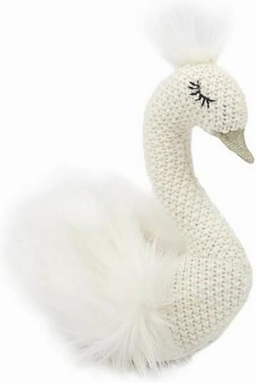 MON AMI Layla The Swan Knitted Plush Toy – 6.5”, Plush Swan Crochet Stuffed Animal for Kids of All Ages