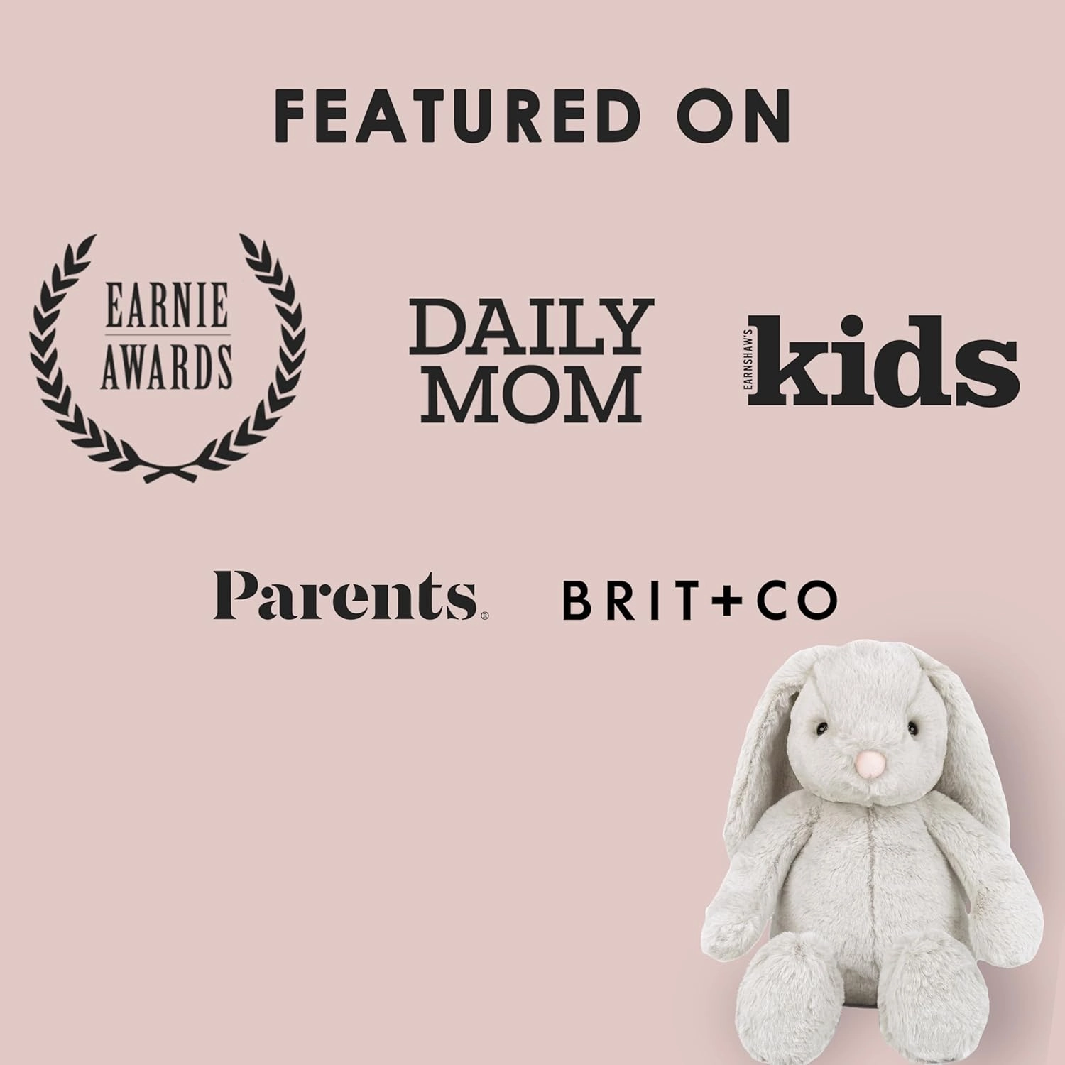 MON AMI Sterling Bunny Stuffed Animal – Soft & Cuddly, Huggable Rabbit Plush Toy, Nursery Décor, Valentine's Day