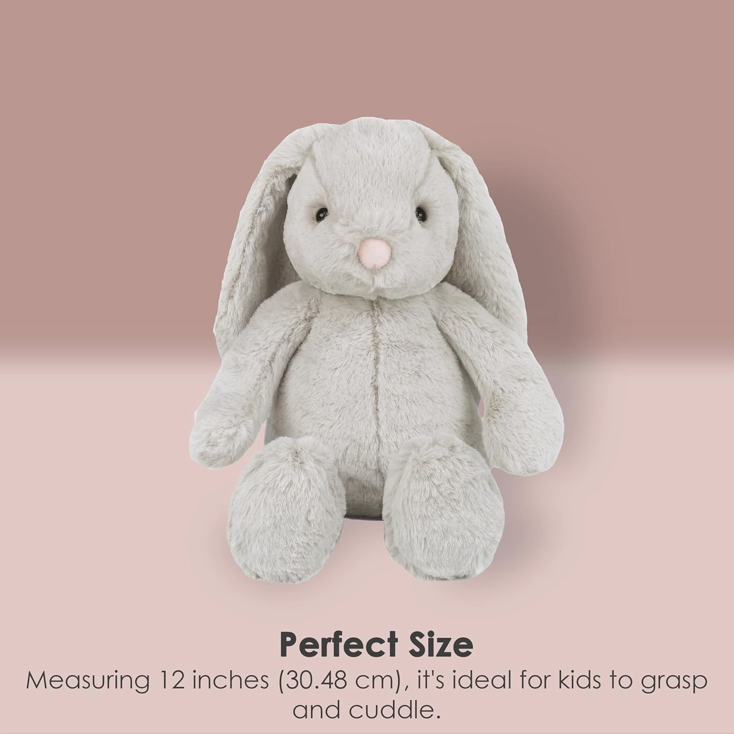 MON AMI Sterling Bunny Stuffed Animal – Soft & Cuddly, Huggable Rabbit Plush Toy, Nursery Décor, Valentine's Day