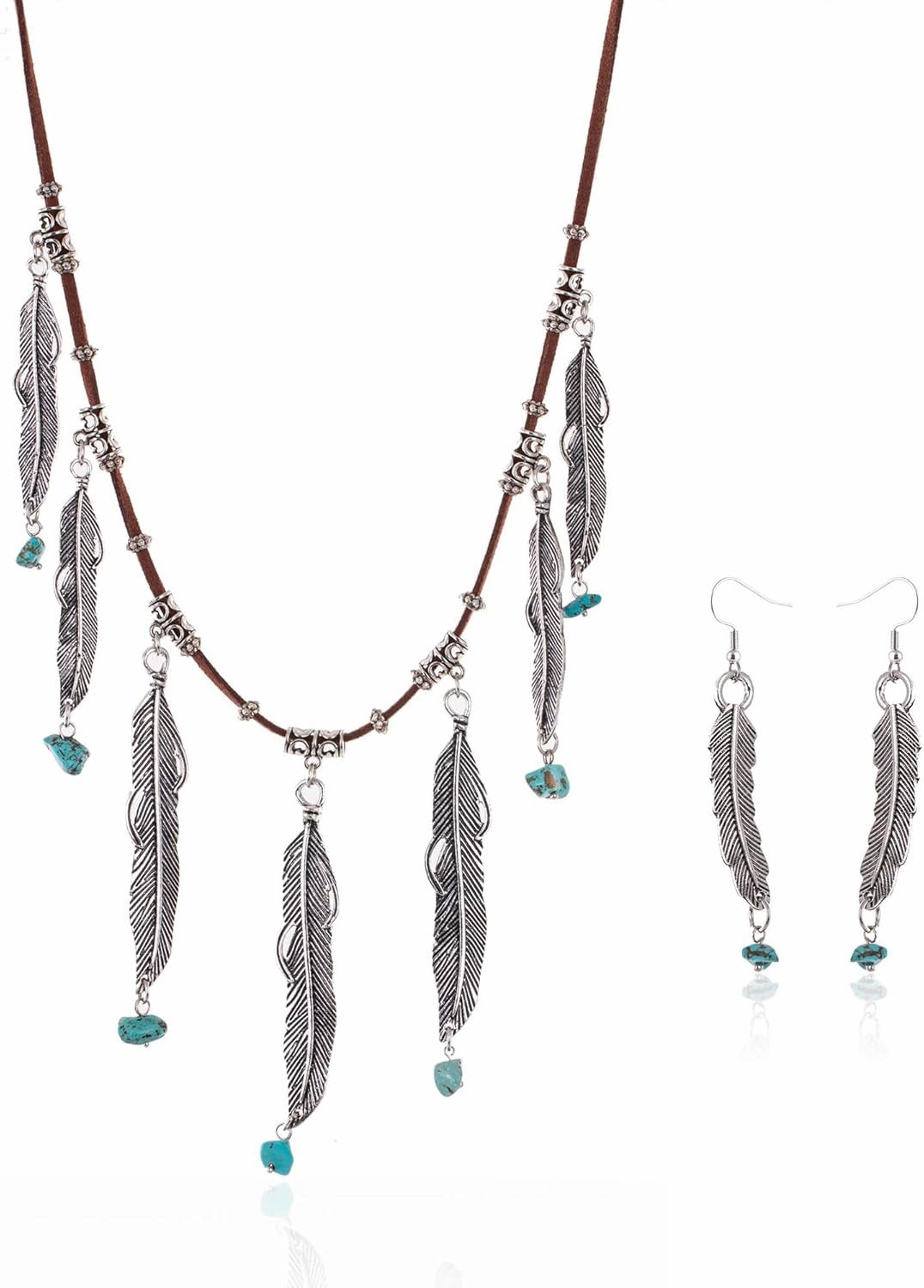 Montana West Wrangler Western Jewelry Set for Women Cowgirl Retro Concho Pendant Necklace Earring
