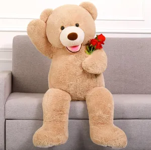 MorisMos Big Teddy Bear 4 feet Stuffed Animal for Girlfriend,Large Teddy Bear for Valentine, 47 inch Stuffed Bear Baby Shower,Life Size Giant Teddy for Birthday Gift