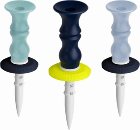 Motex Pioneer Design Height Adjustable Golf Tees, Made of PE and PVC Materials | 40, 45, 50, 55mm Height Available - 3pcs (PID-GT-02A, PID-GT-02B)