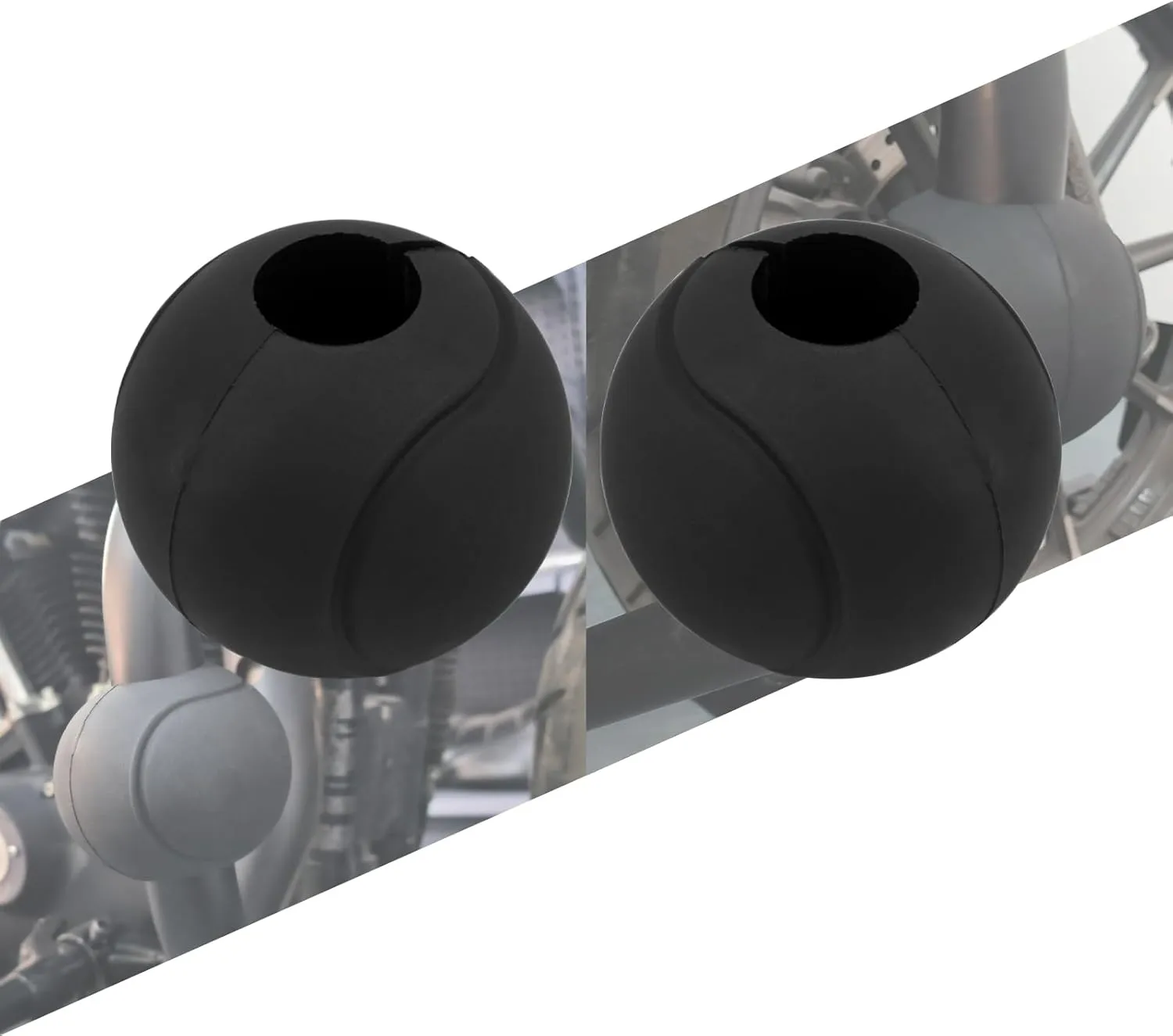 Motorcycle 1" 1.25" Engine Guard Protector Rubber Ball Crash bar Ball Install on Engine Guard Fit for Harley Touring Street Glide Road King Electra Glide Softail Sportster XL