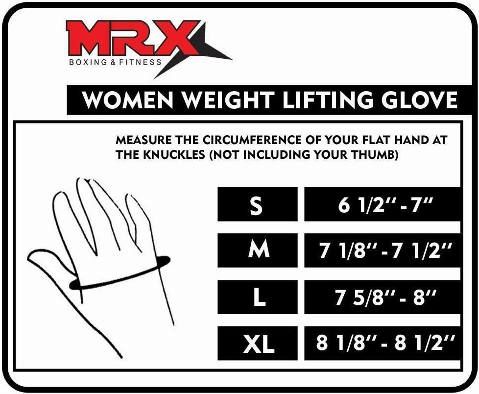 MRX BOXING & FITNESS Weight Lifting/Exercise Grip Gloves for Women, Great for Workouts, Weight Training and More, Pro Series