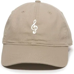 Music Note Baseball Cap Embroidered Cotton Adjustable Dad Hat