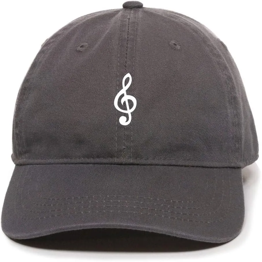 Music Note Baseball Cap Embroidered Cotton Adjustable Dad Hat