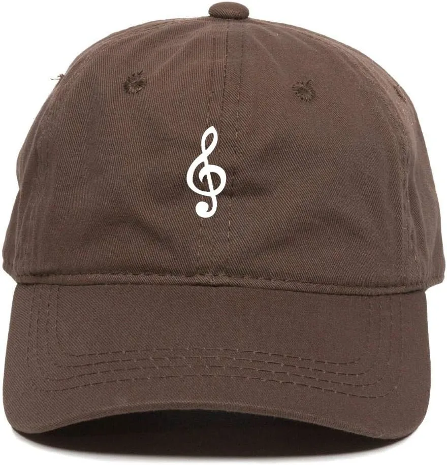 Music Note Baseball Cap Embroidered Cotton Adjustable Dad Hat