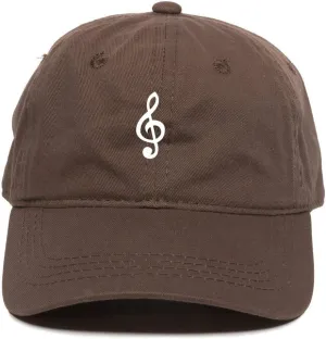 Music Note Baseball Cap Embroidered Cotton Adjustable Dad Hat