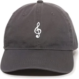 Music Note Baseball Cap Embroidered Cotton Adjustable Dad Hat