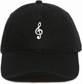 Music Note Baseball Cap Embroidered Cotton Adjustable Dad Hat
