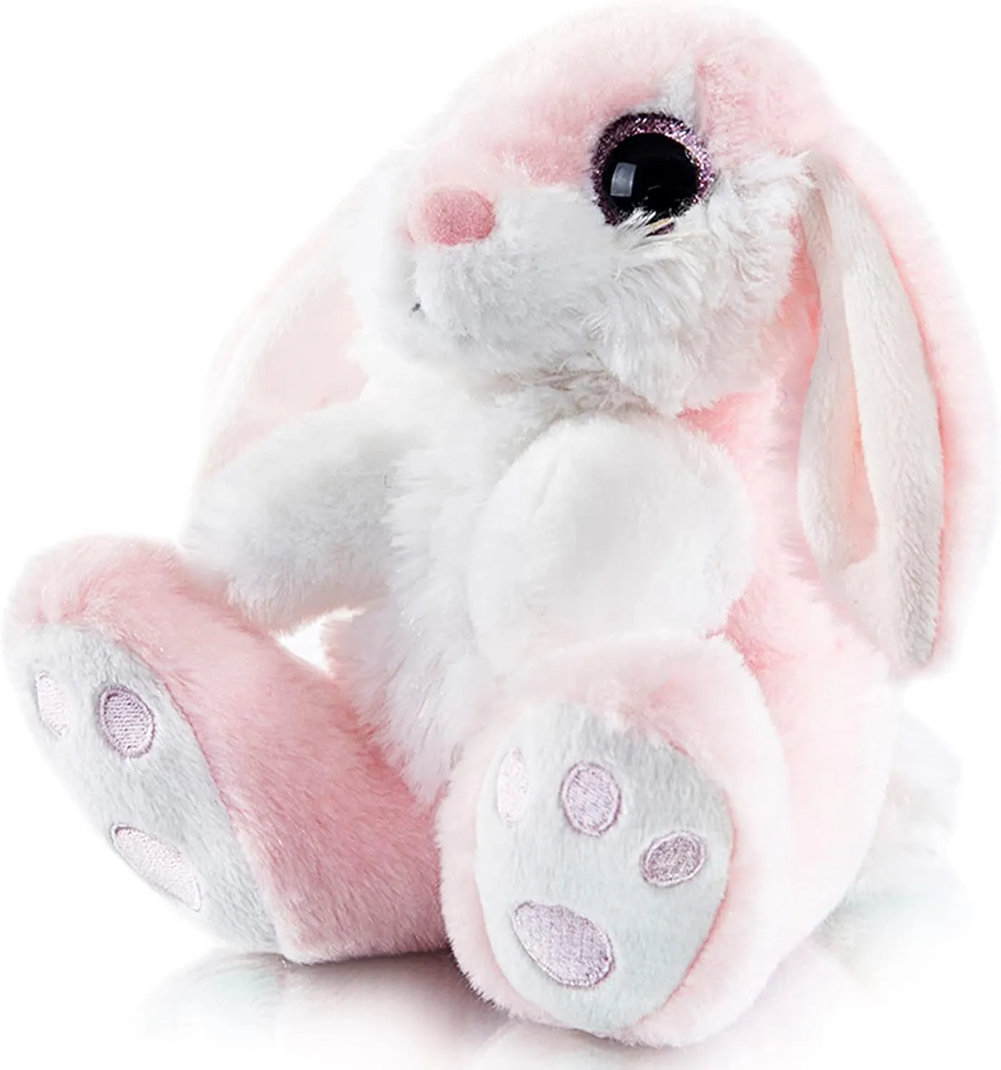 My OLi Bunny Stuffed Animal 8.5in Plush Rabbit Stuffed Bunny with Floppy Ear Bedtime Friend Soft Toy Gifts for Girls Boys Kids, Pink