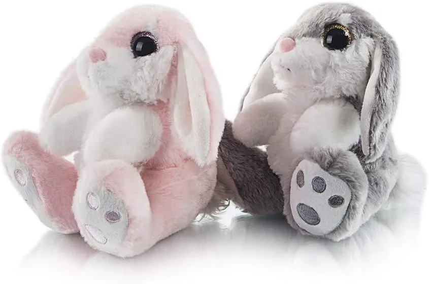 My OLi Bunny Stuffed Animal 8.5in Plush Rabbit Stuffed Bunny with Floppy Ear Bedtime Friend Soft Toy Gifts for Girls Boys Kids, Pink