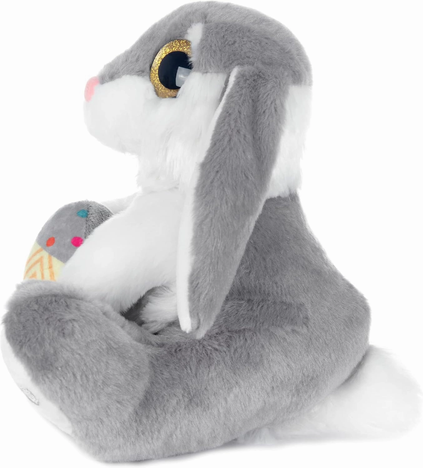 My OLi Easter Bunny Stuffed Animal 8.5" Rabbit Plush Stuffed Bunny with Easter Egg Rabbit Bedtime Friend Soft Toy Gifts for Girls Boys Kids, Gray