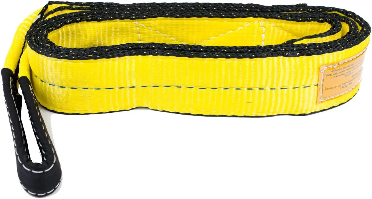 Mytee Products 4 Pack 2" x6' Web Lifting Sling - 6400 LBS WLL Vertical Lift Straps Twisted Eyelets 2-Ply - Choker (5000# WLL) & Basket (12,800# WLL)