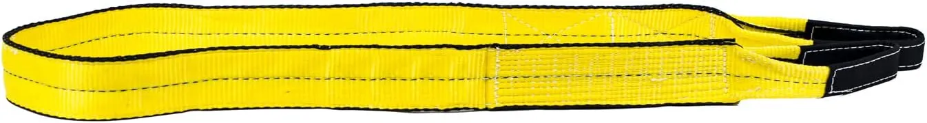 Mytee Products 4 Pack 2" x6' Web Lifting Sling - 6400 LBS WLL Vertical Lift Straps Twisted Eyelets 2-Ply - Choker (5000# WLL) & Basket (12,800# WLL)