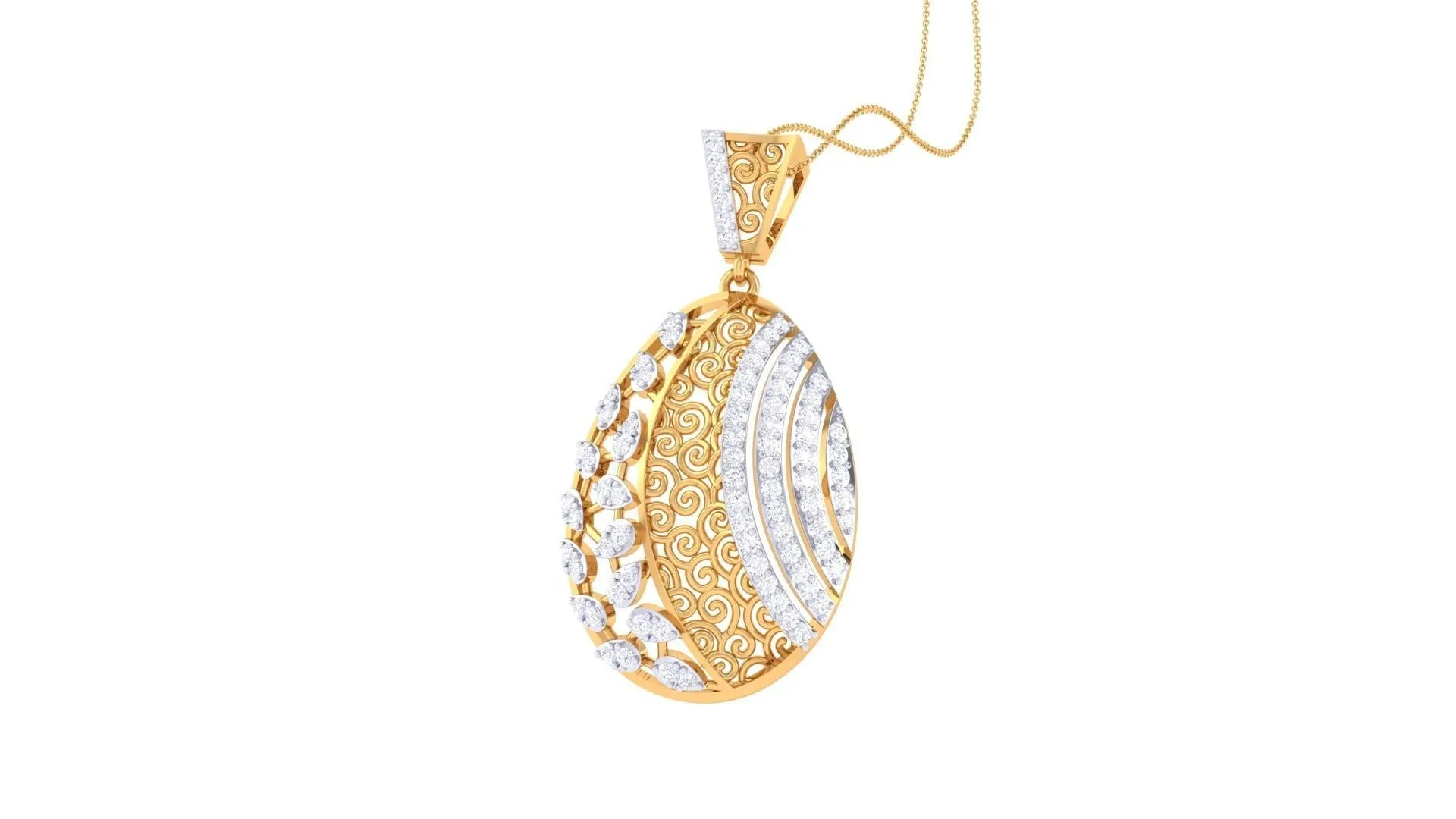Nadia Diamond Pendant Set