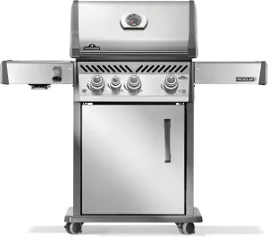 Napoleon Rogue PRO 425 Propane Gas Grill with Infrared Side Burner, Stainless Steel, Durable 4-Burner BBQ