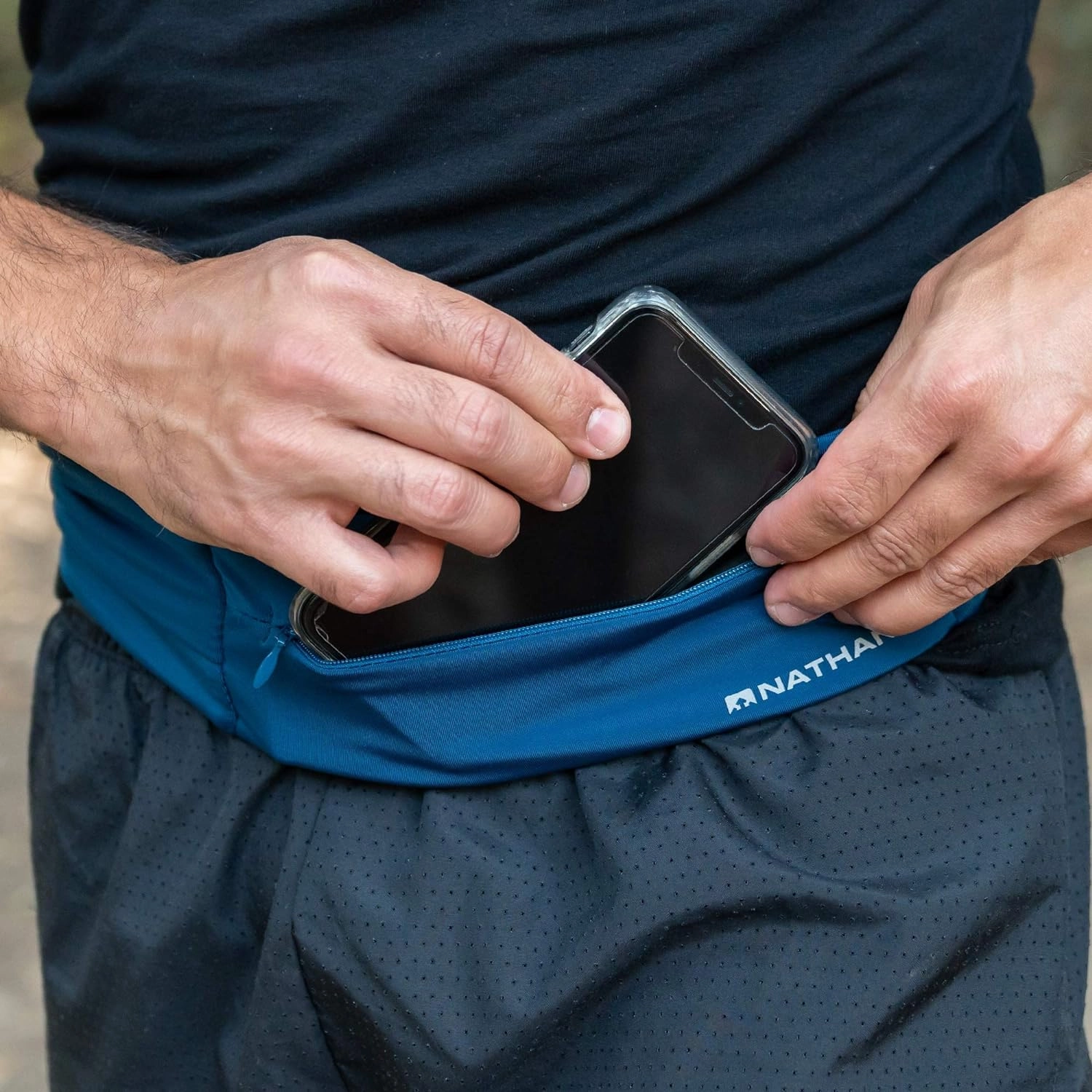 Nathan Zipster Fit Running Belt, Adjustable, Bounce Free Waist Pack, Nathan Running Belt, Fanny Pack, Running Belts for Women and Men, Running Essentials for Women and Men