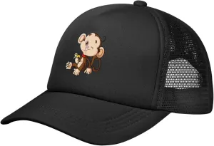 Naughty Monkey Baseball Cap for Men Women Adjustable Mesh Trucker Hat Golf Ball Caps