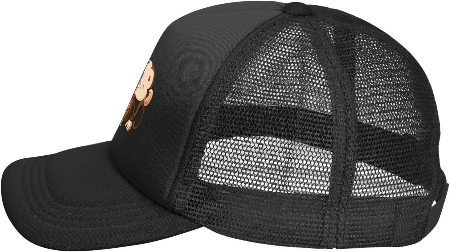 Naughty Monkey Baseball Cap for Men Women Adjustable Mesh Trucker Hat Golf Ball Caps