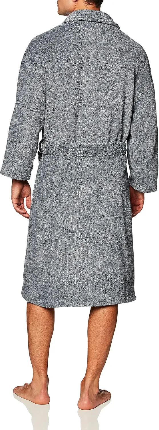 Nautica Men's Long Sleeve Cozy Soft Plush Shawl Collar Robe