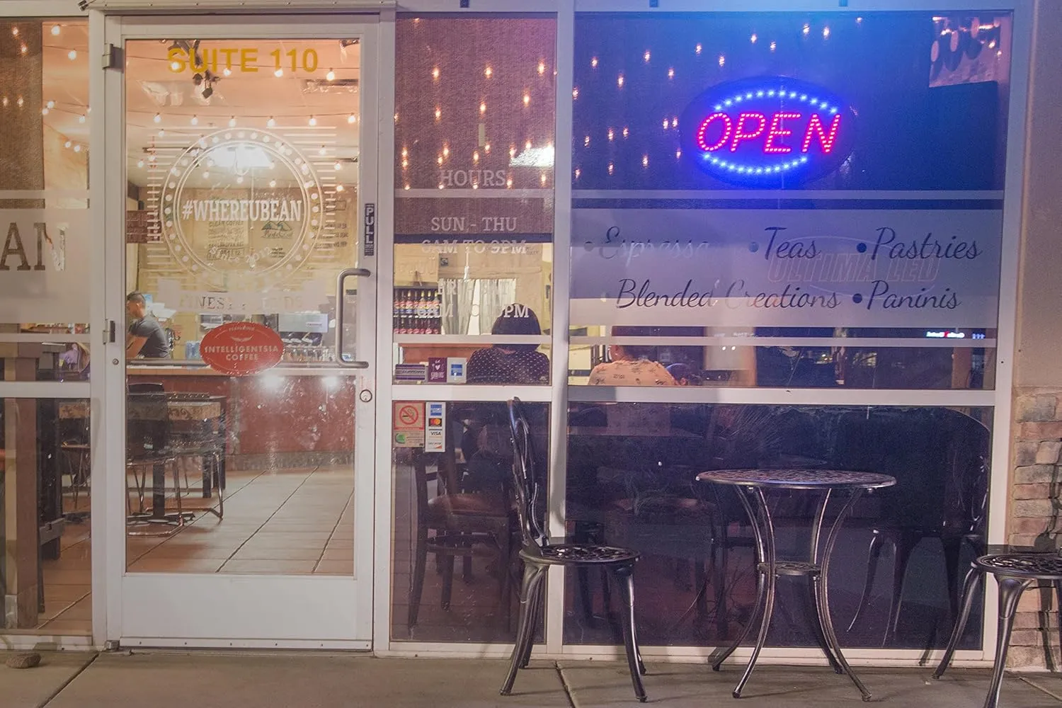 Neon Open Sign for Business: Oval LED Sign with Flashing Mode for Stores - Includes Business Hours and Open & Closed Signs
