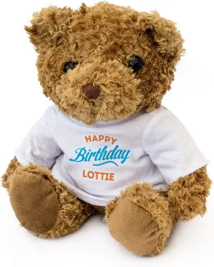 New - Happy Birthday Lottie - Teddy Bear - Cute Soft Cuddly - Gift Present
