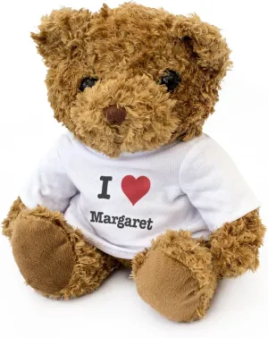 New - I Love Margaret - Teddy Bear - Cute and Cuddly - Gift Present Birthday Xmas Valentine