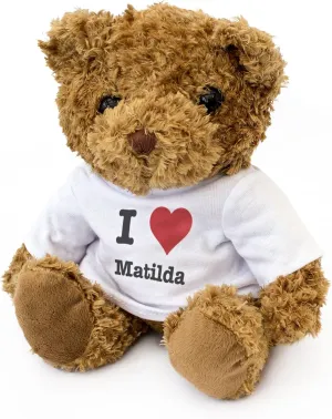 New - I Love Matilda - Teddy Bear - Cute and Cuddly - Gift Present Birthday Xmas Valentine