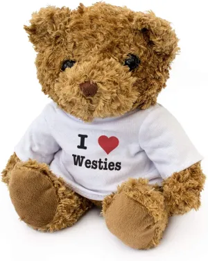 New - I Love Westies - Teddy Bear - Cute Soft Cuddly - Dog Gift Present Birthday Xmas