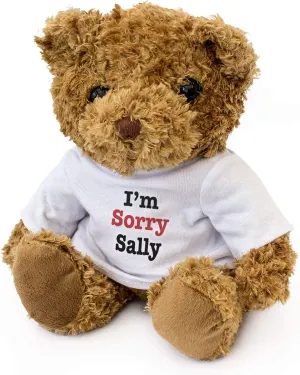 New - I'm Sorry Sally - Teddy Bear - Cute Soft Cuddly - Gift Present Apology