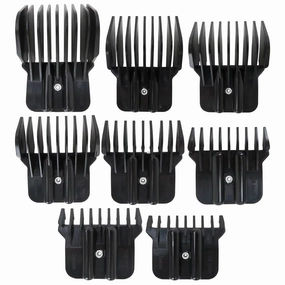 New Hair Clipper Guards Set Fit for Wahl Detailer/for Andis T Out*liner/for Andis D8/ for BaBy*liss*PRO Replacement - 1/32" to 11/4", 8 Pieces Set, Black