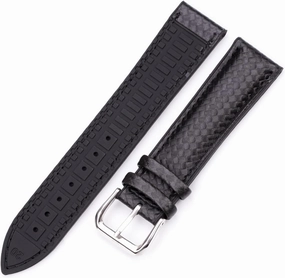 New Leather   Rubber Watchbands Women Men Yellow Orange Black 18 20 22mm Watch Band Strap Bracelet with Pin Buckle Lasting