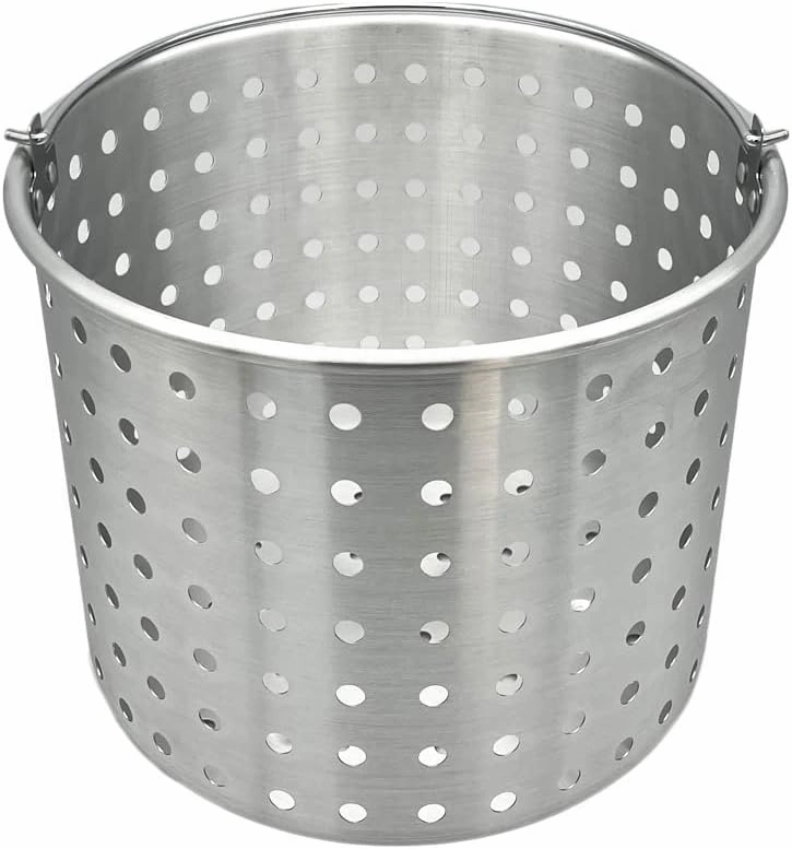 Nexgrill 42 Qt. Aluminum Pot with Strainer Basket & Lid Turkey Fryer, Durable Side Handles, Perfect for Boiling and Frying Seafood, Crawfish, Chicken Wings, Great for Outdoor Cooking, 630-0023